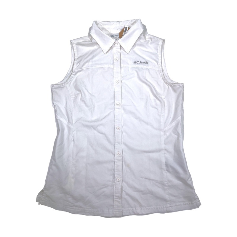 Womens Omni Shade Sun Protection Sleeveless Button Up