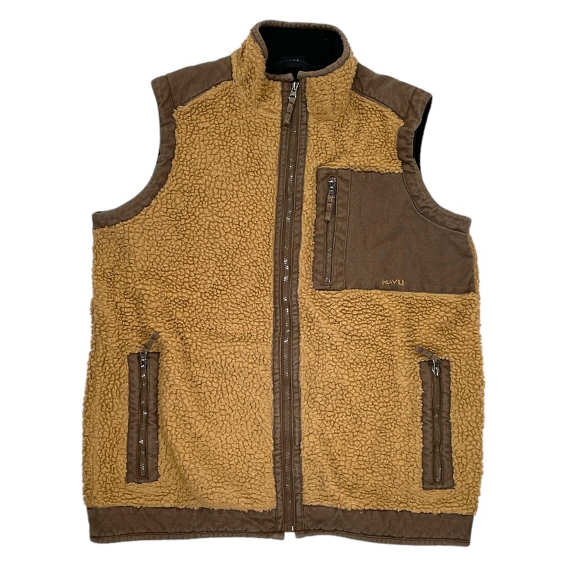 Mens Sherpa and Canvas Vest
