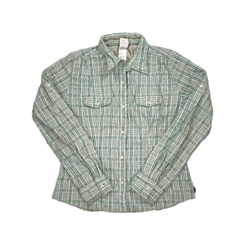 Womens Crinkle Button Up Shirt