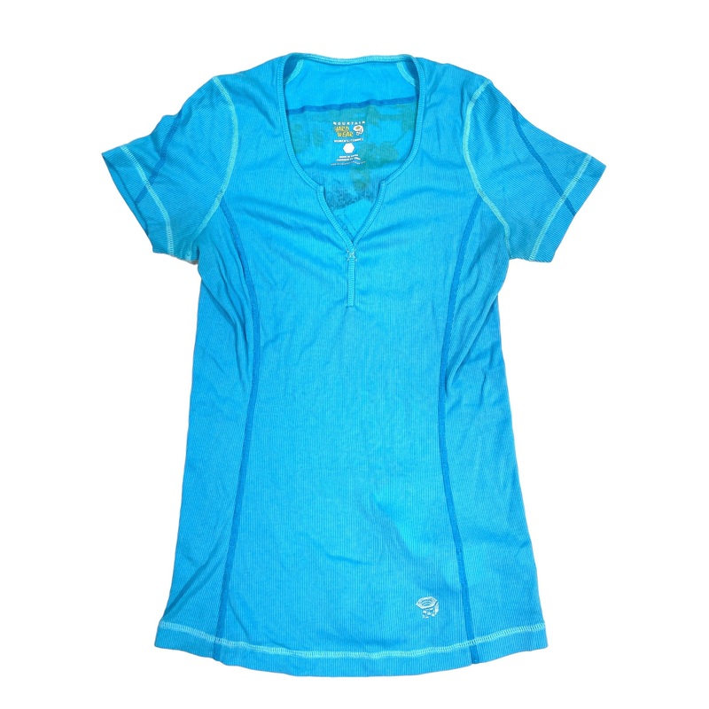Womens Ribbed Short Sleeve Shirt