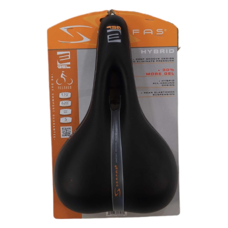 Serfas EG-8240C Hybrid Elastomer w/Cut-Out E-Gel Saddle