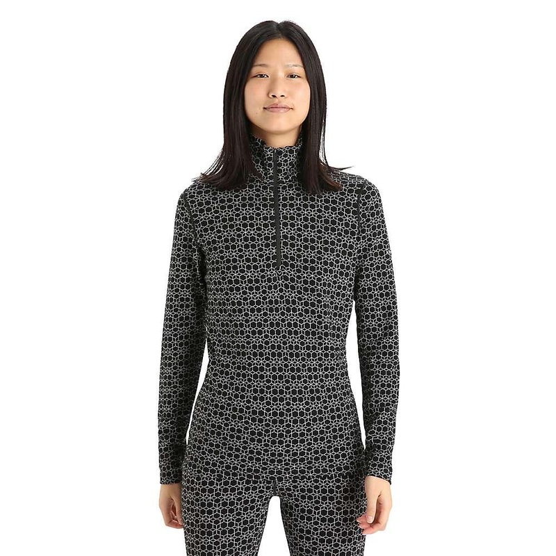 Icebreaker Women's 250 Vertex Half Zip Alpine Geo LS Top