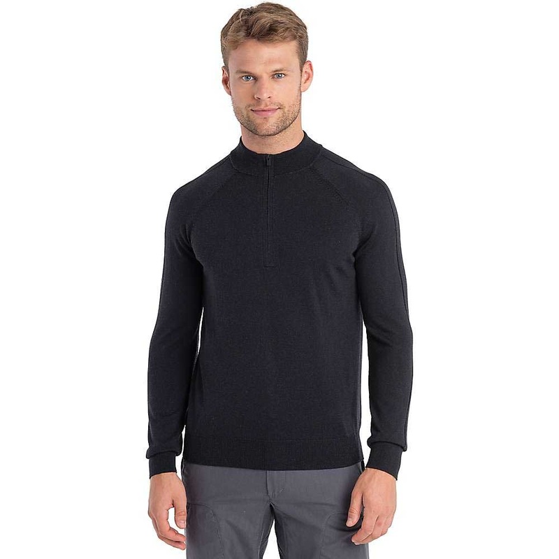 Icebreaker Mens Merinofine Luxe LS Half Zip Sweater