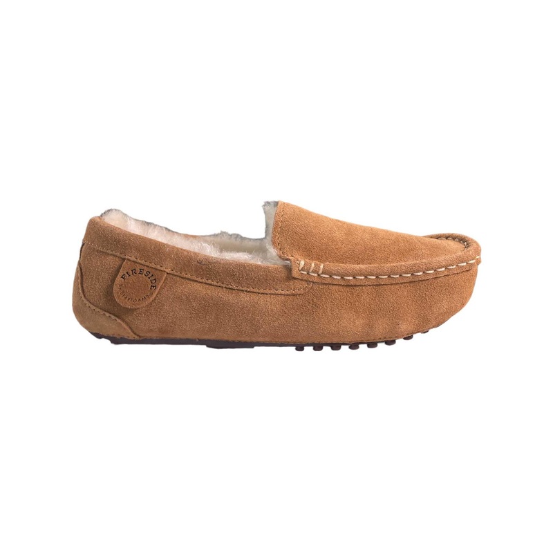 Fireside by Dearfoams Women's Mel Genuine Shearling Moccasin Slipper
