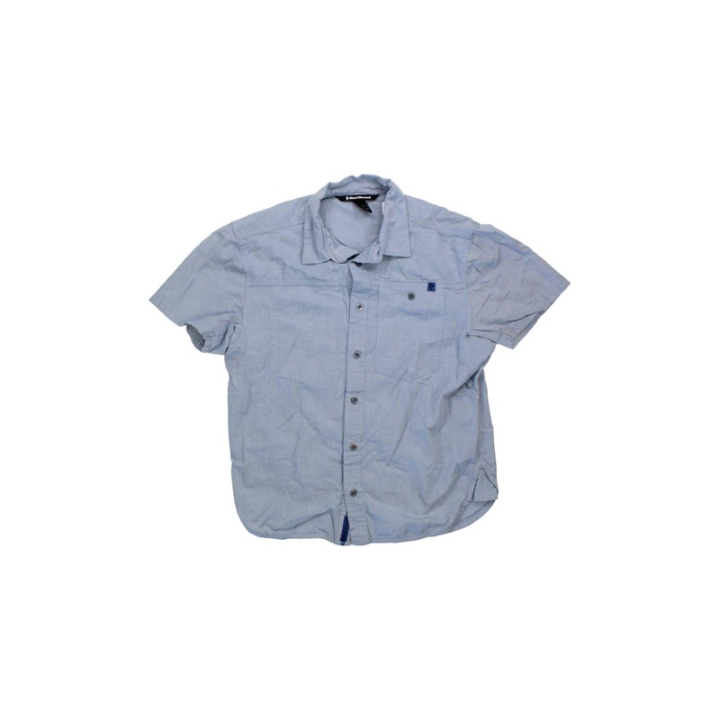 Black Diamond Mens Button Up Short Sleeve Top