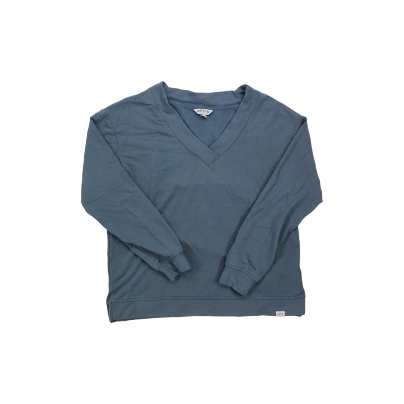 Orvis Womens V-Neck Dropped Shoulders Sweatshirt