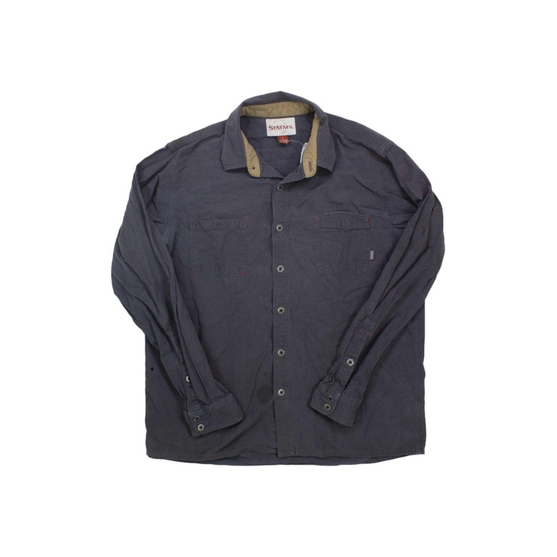 Simms Mens Casual Button Up Long Sleeve Top