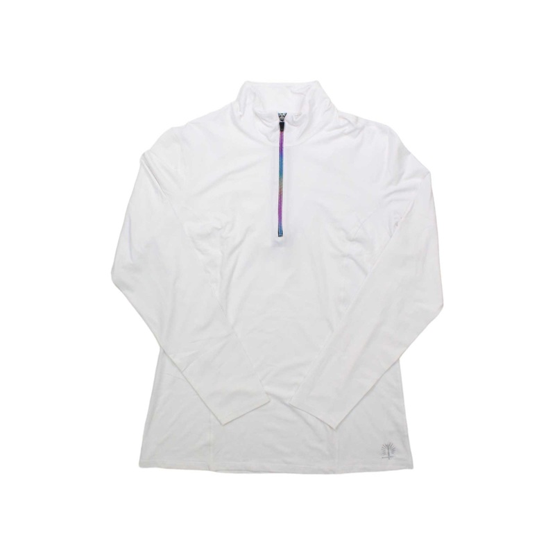 Snow Angel Women's Zip T-Neck With Rainbow Zipper