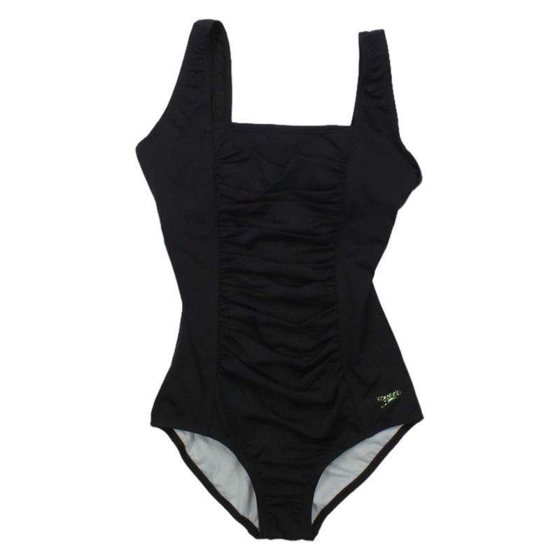 Speedo Women's Solid Shirred Tank One Piece
