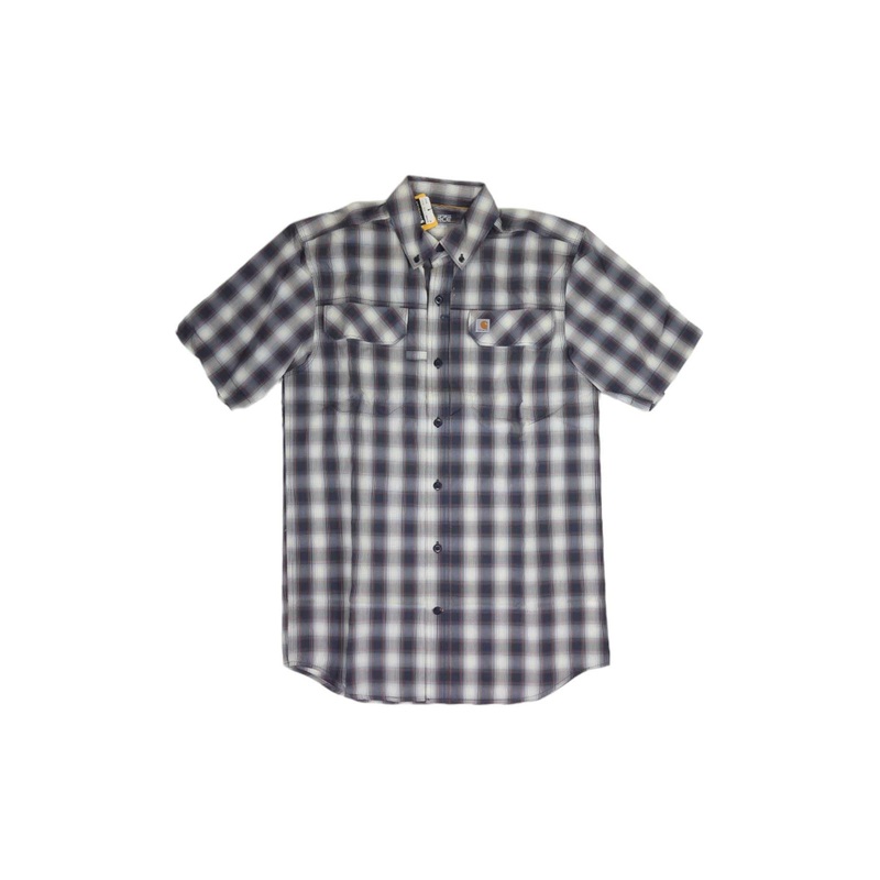 Carhartt Men's Force Relaxed-Fit Lightweight SS Button-Front Plaid Shirt