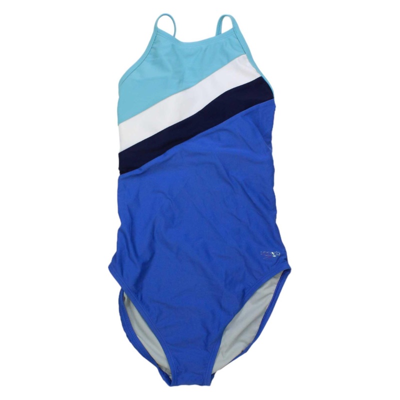 Speedo Women's Colorblock Tie Back One Piece