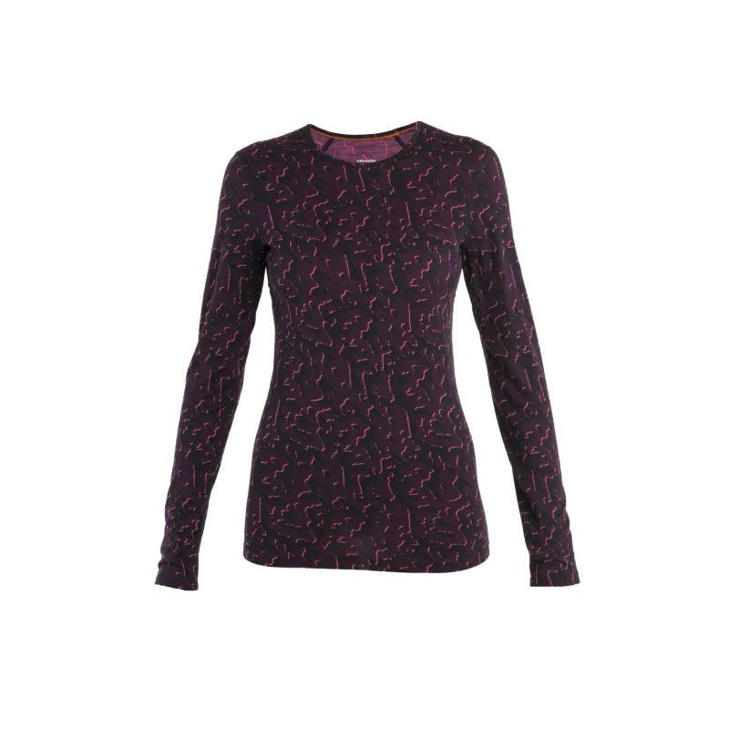 Icebreaker Women's Merino 200 Oasis Crewe Macro Camo LS Top