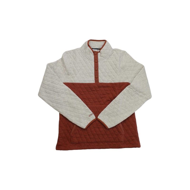 Orvis Women's Outdoor Quilted Quarter Snap Colorblock Sweatshirt