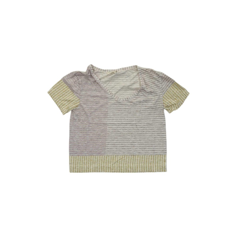 Womens Deep V Casual Striped Top
