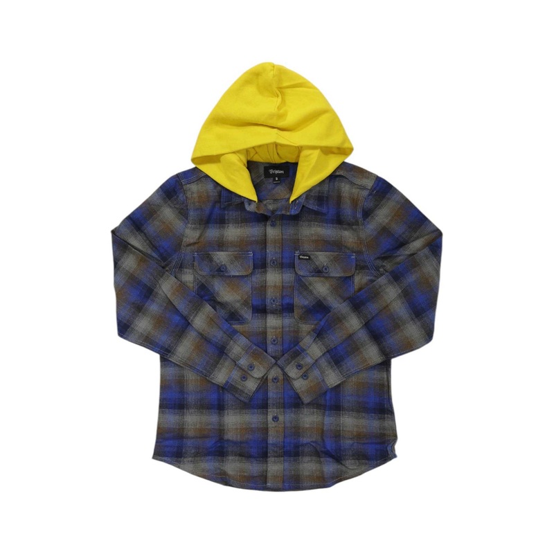 Brixton Mens Bowery Hood LS Flannel