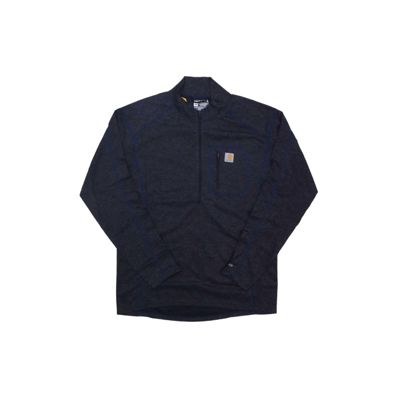 Carhartt Mens Base Force Midweight Poly-Wool Quarter-Zip Pocket Top