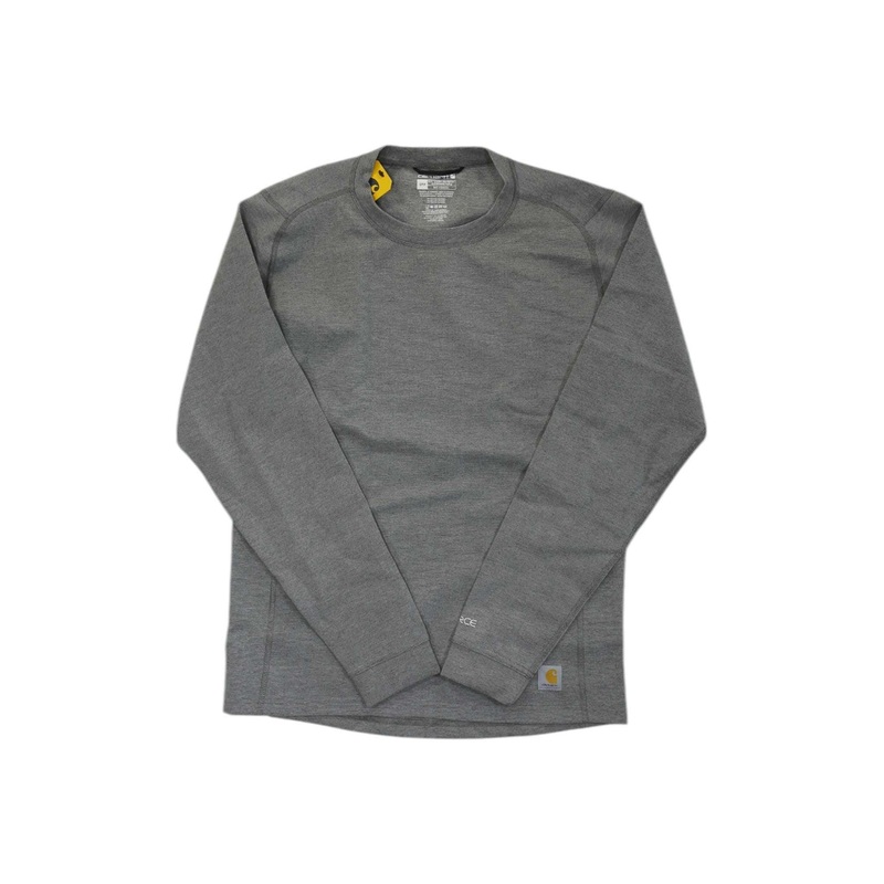 Carhartt Mens Force Heavyweight Heathered Knit Base Layer Crewneck Top