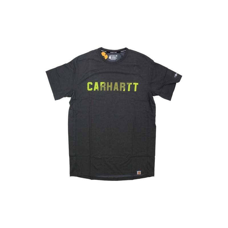 Carhartt Mens Force Relaxed Fit Midweight SS Block Logo Graphic T-Shirt