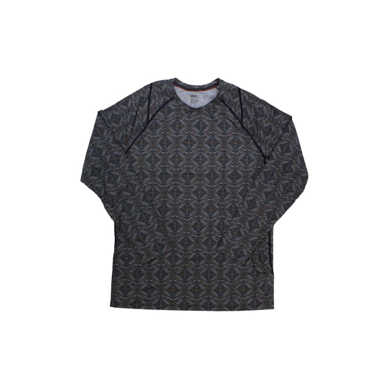 SAXX Mens Quest Quick Dry Mesh Long Sleeve Crew