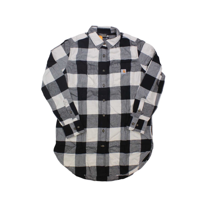 Carhartt Womens Rugged Flex Relaxed Fit Midweight Flannel LS Plaid Tunic
