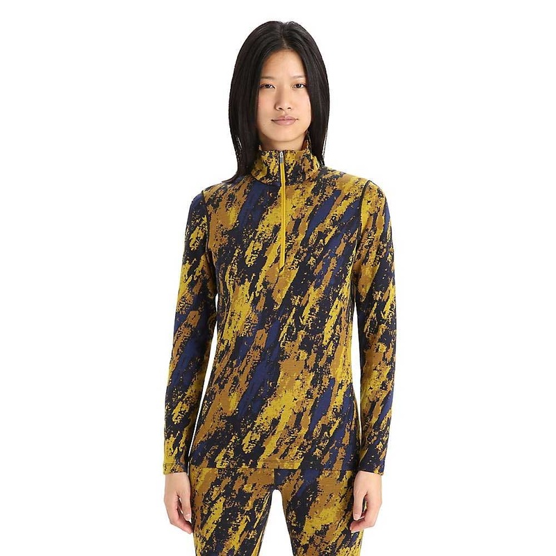 Icebreaker Womens 250 Vertex Half Zip Sedimentary LS Top