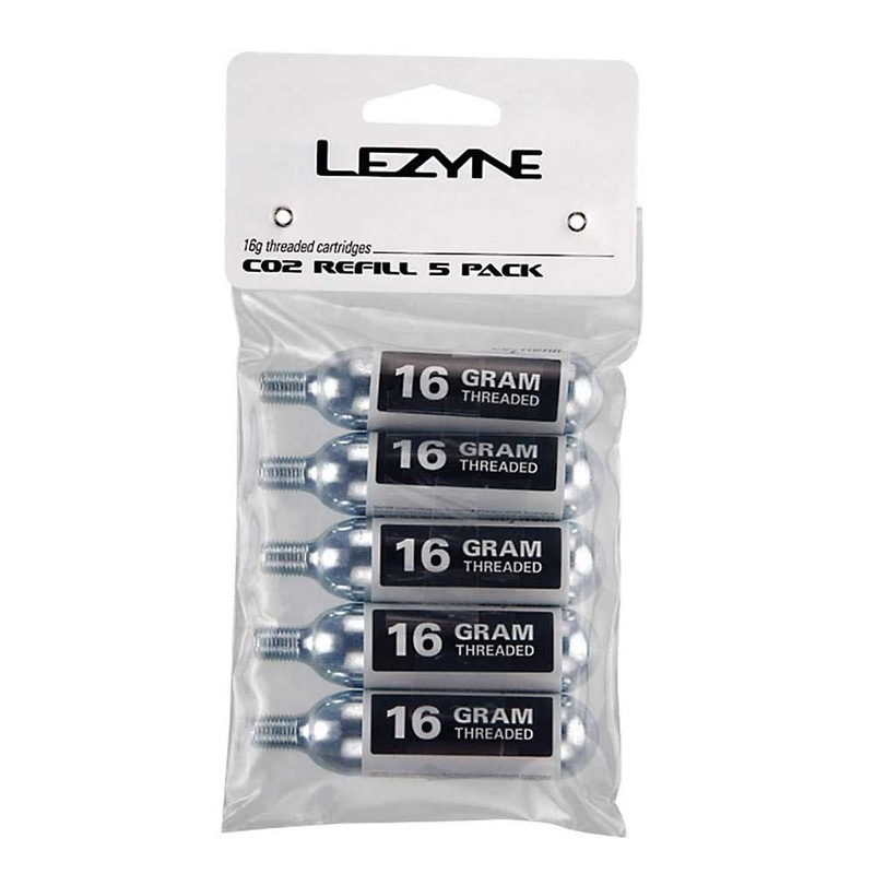 Lezyne 16gm Threaded CO2 Cartridges 5 Pack