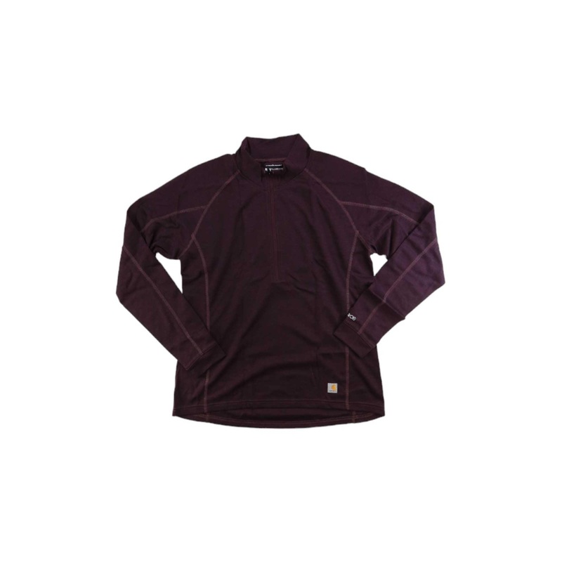 Carhartt Womens Base Force Heavyweight Poly-Wool Quarter-Zip