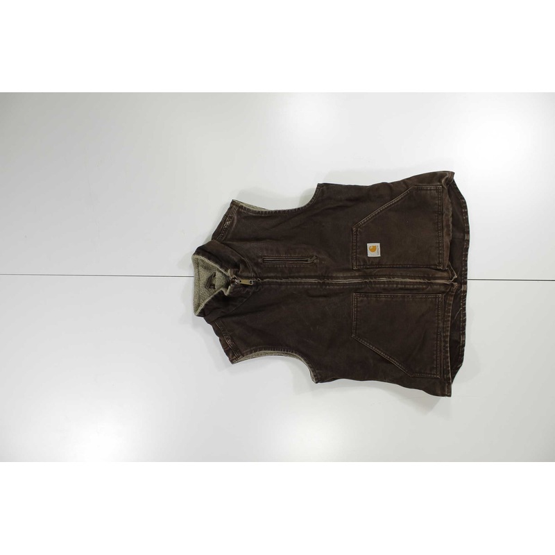 Carhartt Womens Sherpa Lined Vest - Relaxed Fit - Washed Duck