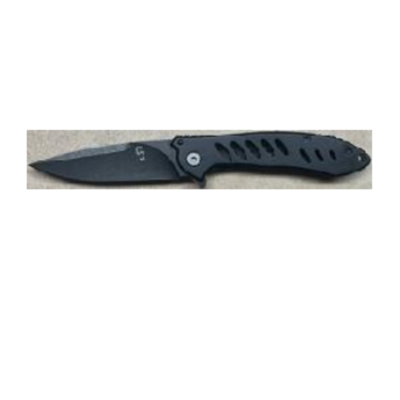 ABKT CATTLEMAN BUCKBOARD FOLDING KNIFE 4" CLOSED,STONE WASHED BLADE,BLK HANDLE