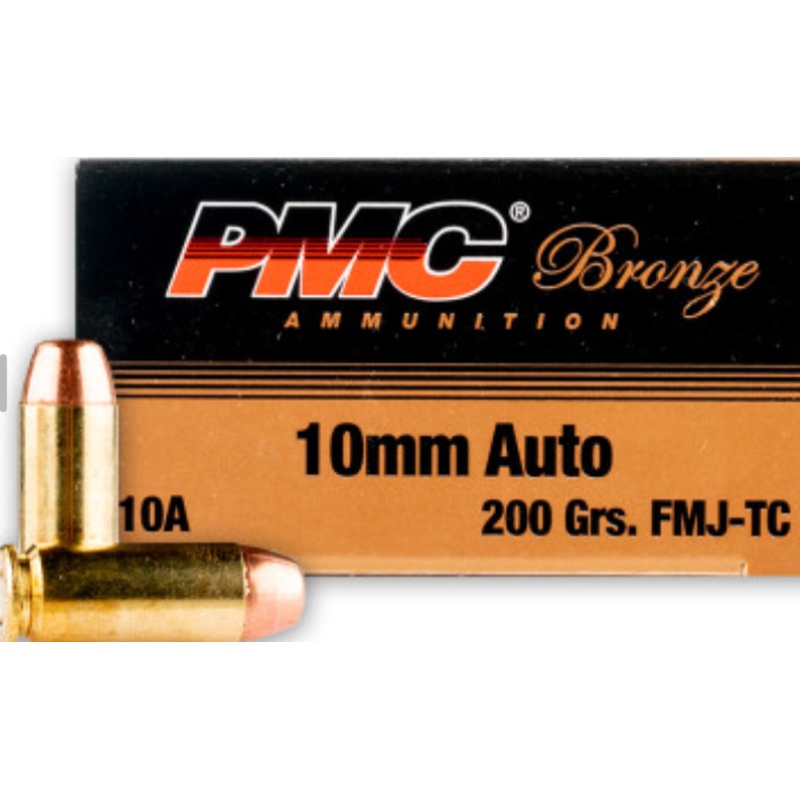 PMC BRONZE AMMO 10MM AUTO 200GR FMJ TC (50)