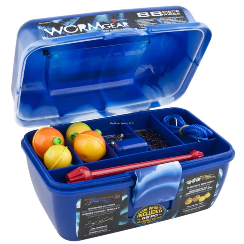 Worm Gear  88 Piece Loaded Tackle Box Blue