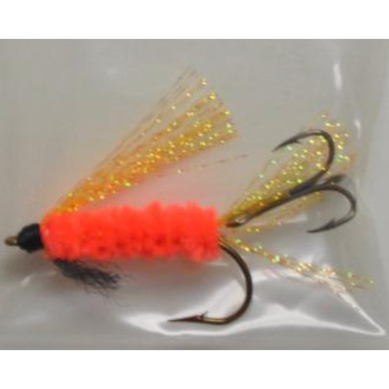 Custom Angler KOKANEE FLY, FLUORESCENT ORANGE