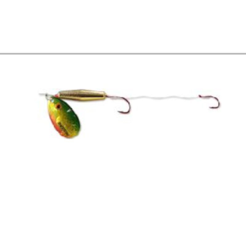 NORTHLAND BAITFISH FLOAT'N SPIN HARNESS #4 GOLD PERCH TANDEM HOOK 60" SNELL