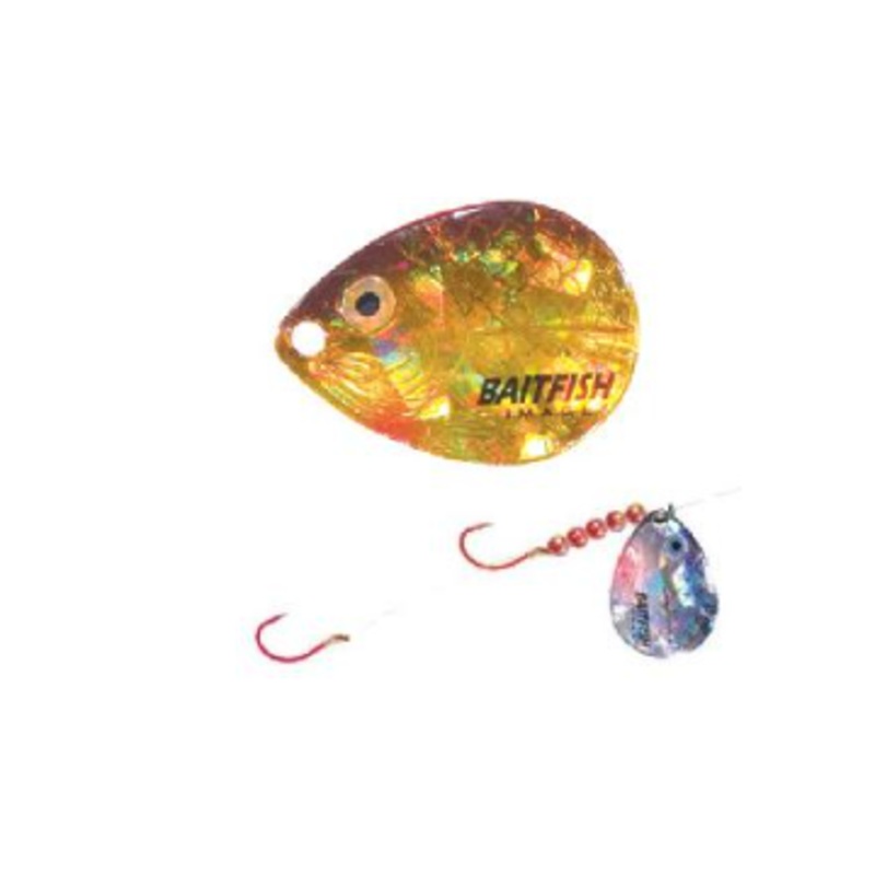 NORTHLAND BAITFISH-IMAGE HARNESS #4 BLADE GOLD SHINER BLACK/GOLD