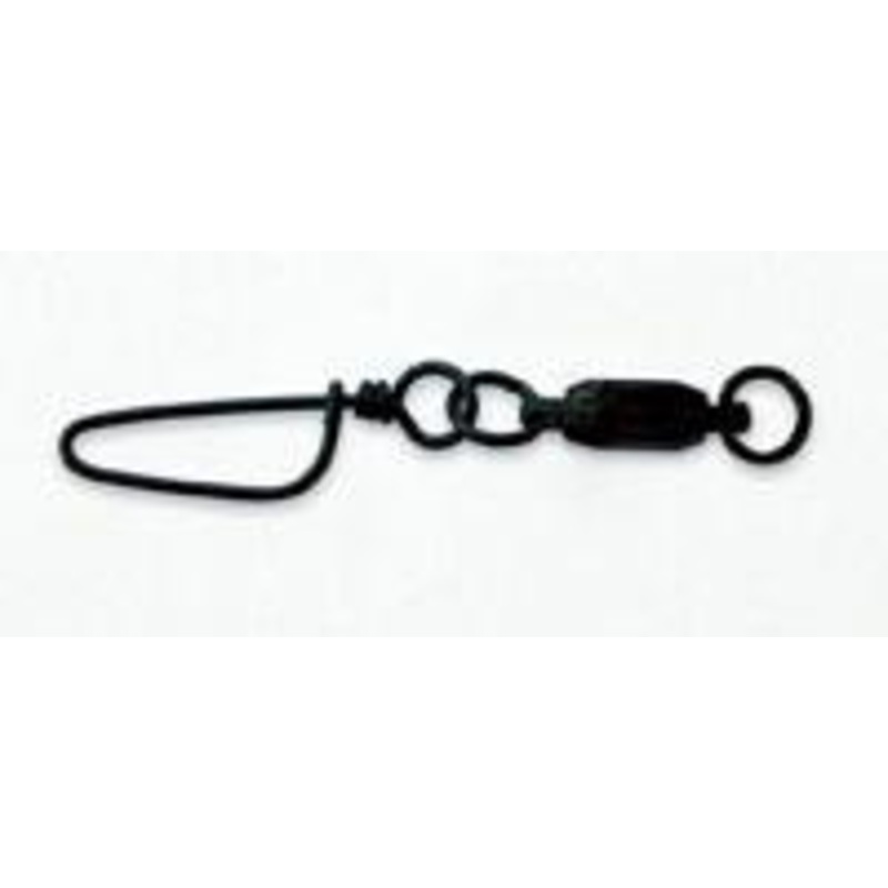 Mustad Black Ball Bearing Swivel w-Snap 3ct Size 4