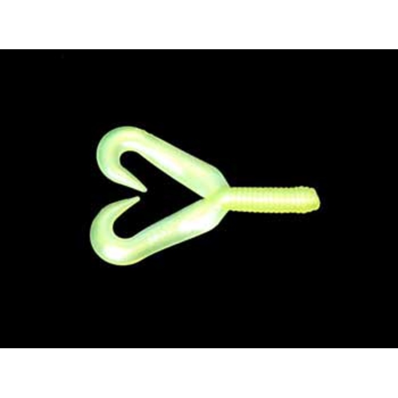 Net Bait Twin Tail 3" 16bg Chartreuse Pearl