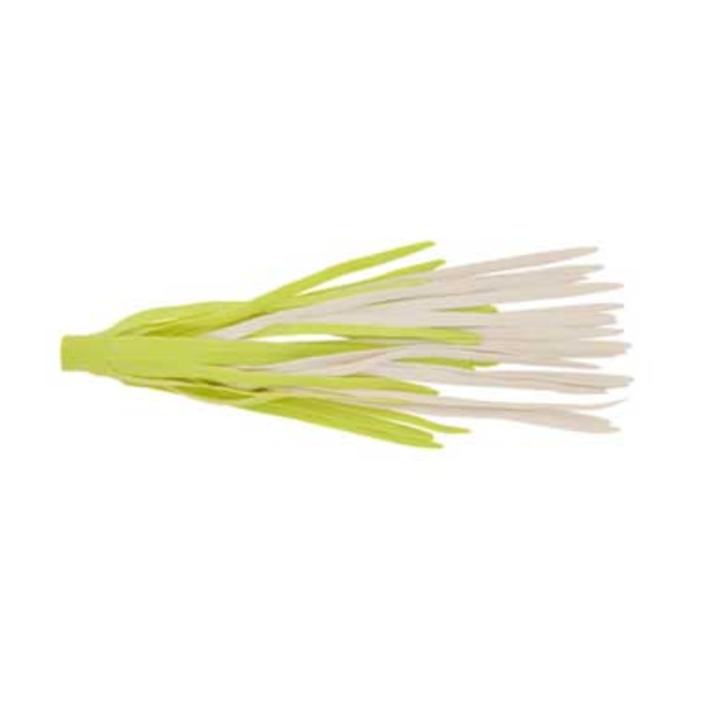 H&H Rubber Skirts Large 3ct Chartreuse-White