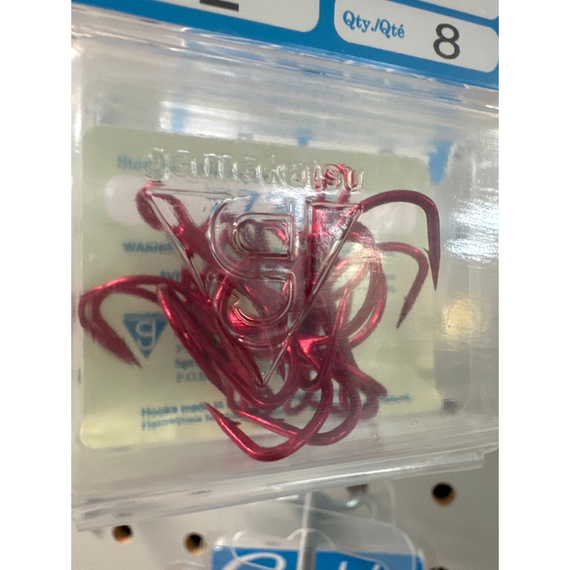 GAMA RED EWG TREBLE HOOK (9), SZ.2