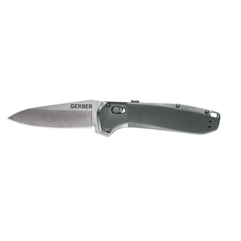 GERBER HIGHBROW COMPACT FOLDING KNIFE- PLAIN EDGE (ASSISTED OPENING) GREY