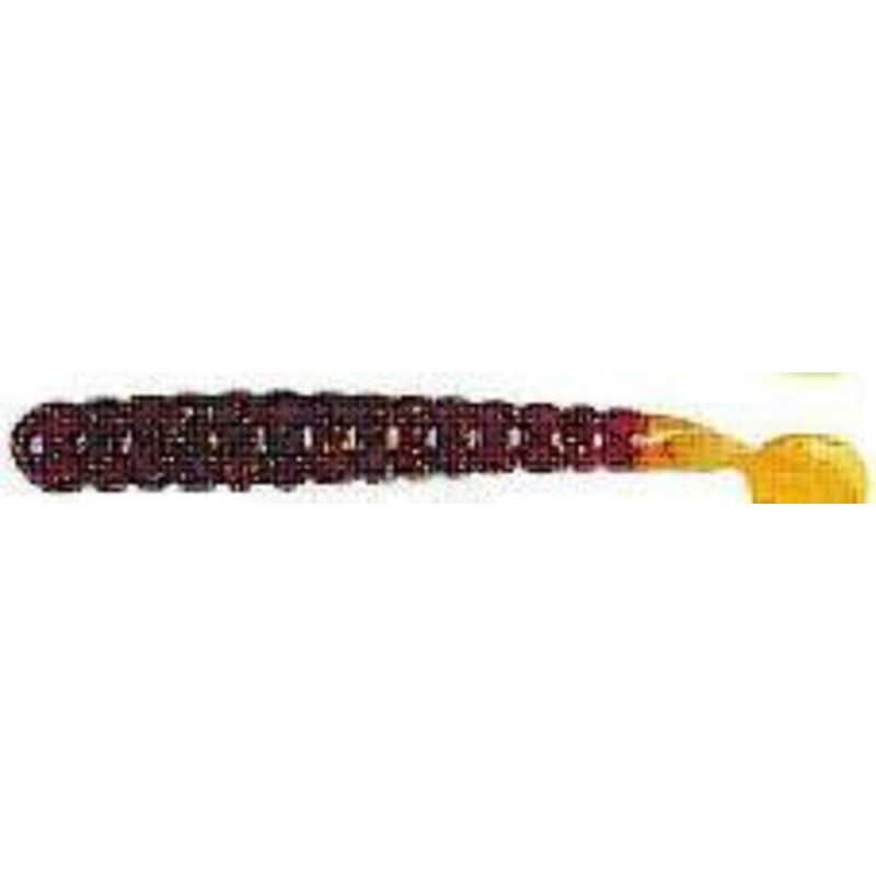 Slider Bass Grub 3" 15ct Motor Oil Orange Tail
