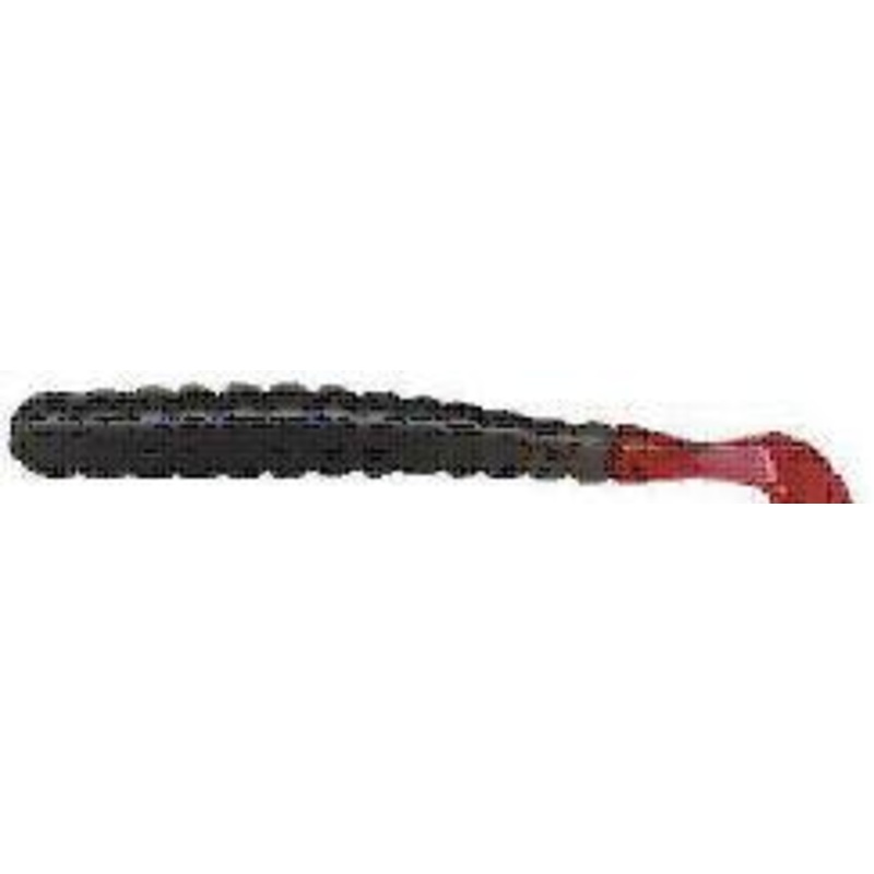 Slider Bass Grub 3" 15ct Smoke Red Tail