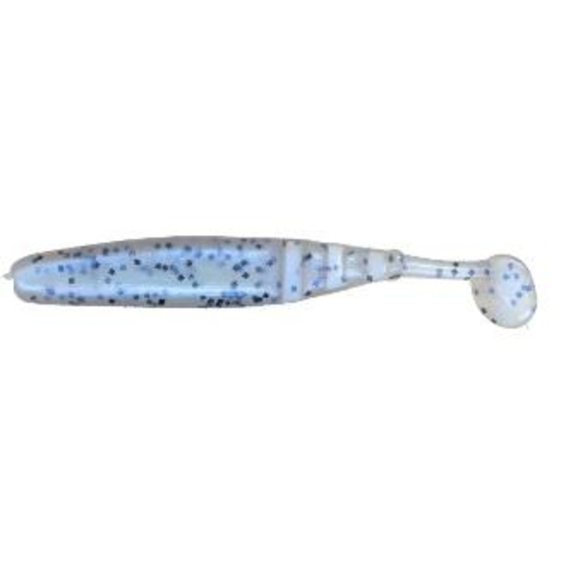 Slider Double Action Grub 3" 10ct Blue Pearl-Blue Glitter