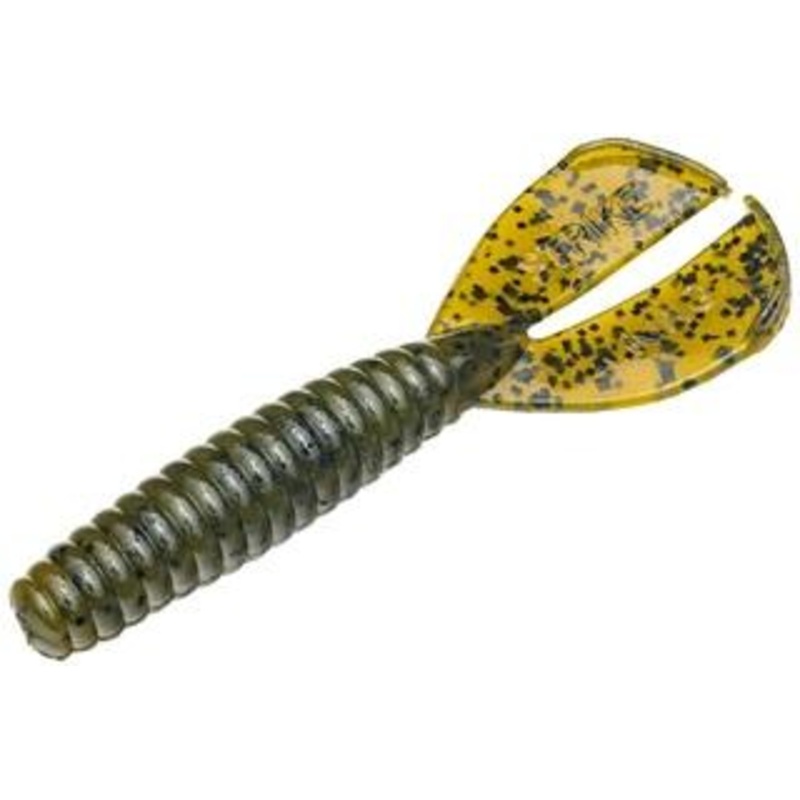 Strike King Rage Twin Tail Menace Grub 4" 8ct Green Pumpkin